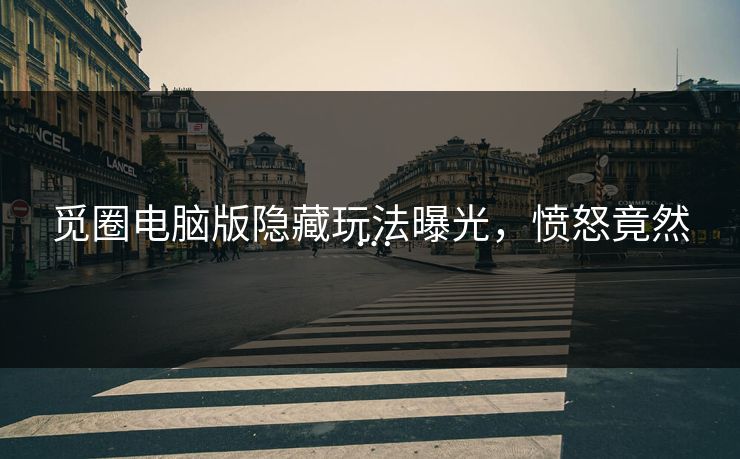 觅圈电脑版隐藏玩法曝光，愤怒竟然…