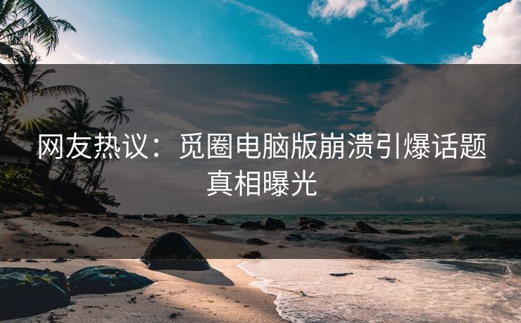 网友热议：觅圈电脑版崩溃引爆话题真相曝光