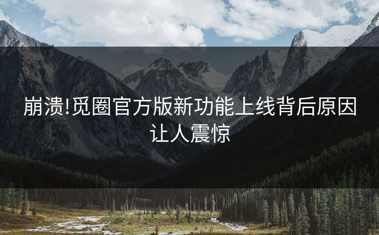 崩溃!觅圈官方版新功能上线背后原因让人震惊
