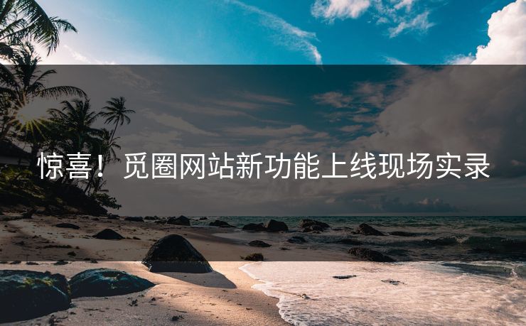 惊喜！觅圈网站新功能上线现场实录