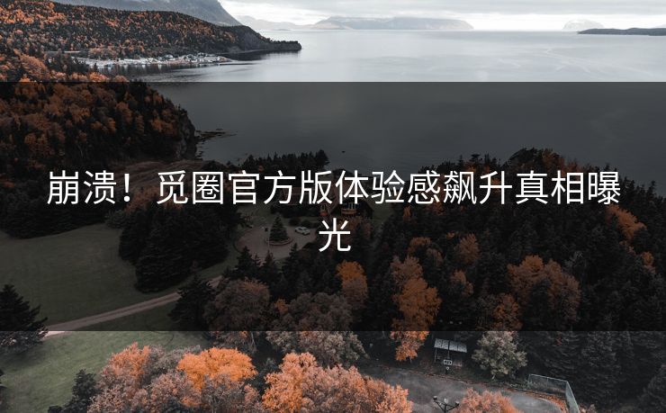 崩溃！觅圈官方版体验感飙升真相曝光
