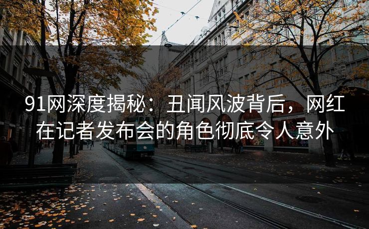 91网深度揭秘：丑闻风波背后，网红在记者发布会的角色彻底令人意外