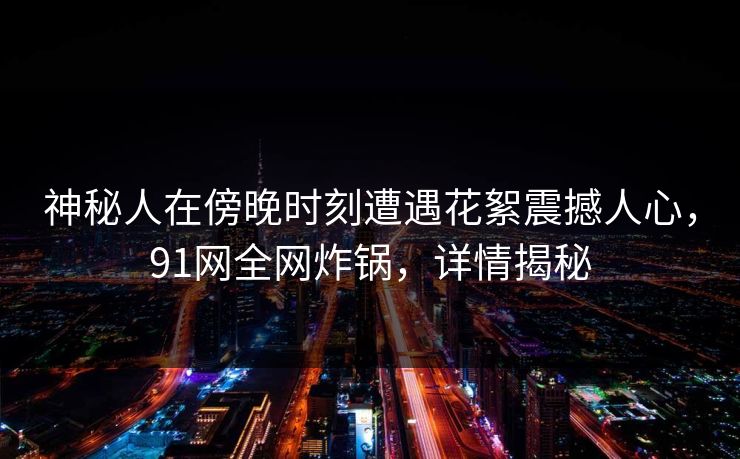 神秘人在傍晚时刻遭遇花絮震撼人心，91网全网炸锅，详情揭秘
